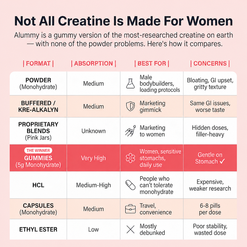 Alummy Creatine Gummies for Women
